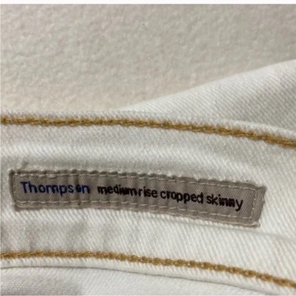 Citizens of Humanity 28 Medium Rise Crop Skinny White Jeans - Picture 10 of 15
